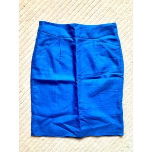 J. Crew Vintage Blue High Waist Pencil Skirt 0